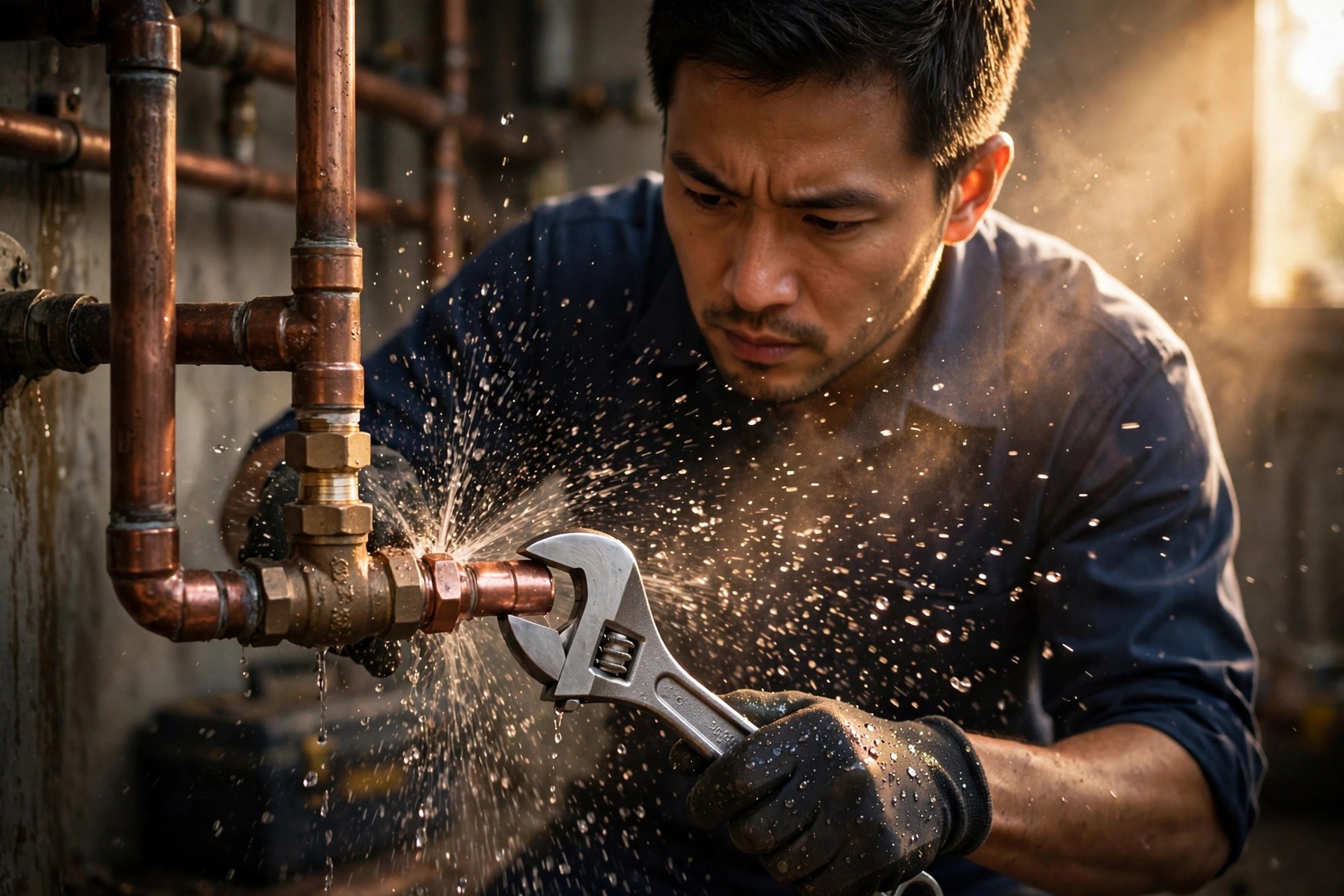 Reparación de una fuga de agua